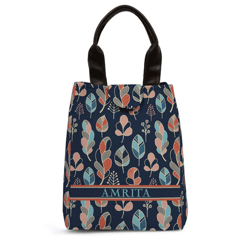 Printed Lunch Bag With Handle - Uncommongifts.in